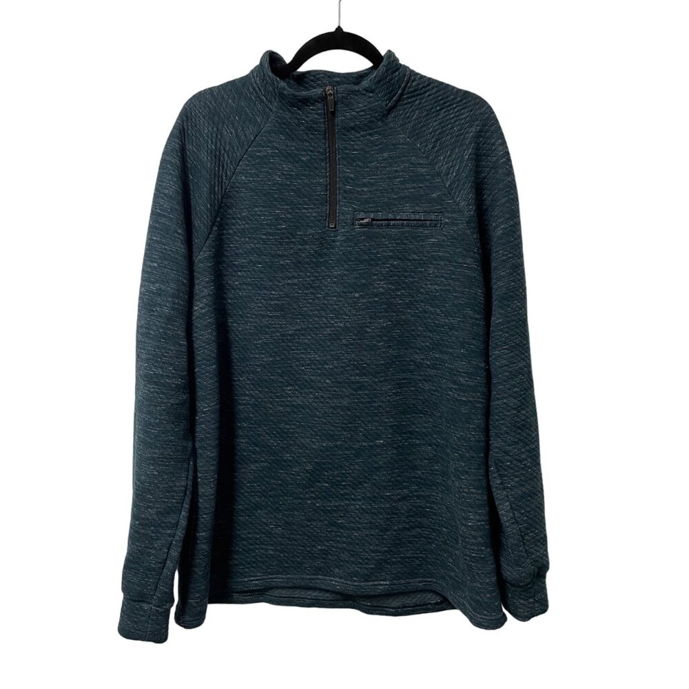 MARC ANTHONY SWEATER MENS XL SLIM FIT 1/4 ZIP HEATHER LUXURY ZIP POCKET CASUAL